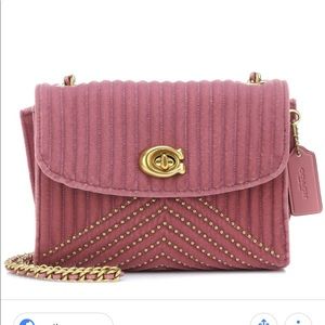 Coach velvet mini Parker Crossbody Mauve color